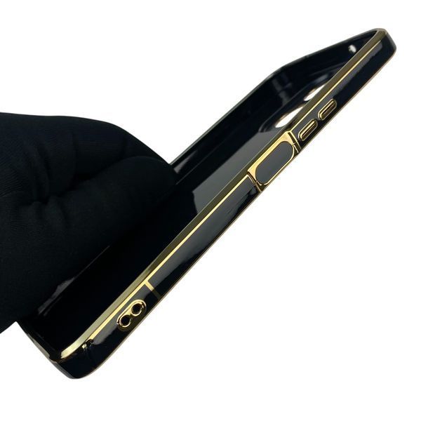 Чехол для Honor X6b 4G с кольцом-подставкой с золотой окантовкой на хонор х6б черный gs1 0020383 фото