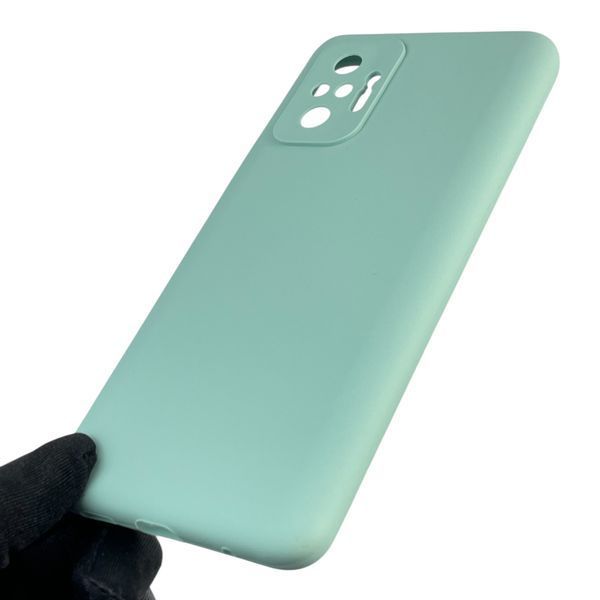 Чехол для Xiaomi Redmi Note 10 Pro 4G силиконовый с микрофиброй на сяоми редми нот 10 про 4г бирюзовый 0032636 фото