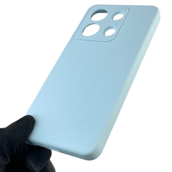 Чохол для Xiaomi Redmi Note 13 4G силіконовий з мікрофіброю нековзний на сяомі редмі нот 13 4г блакитний 0032728 фото