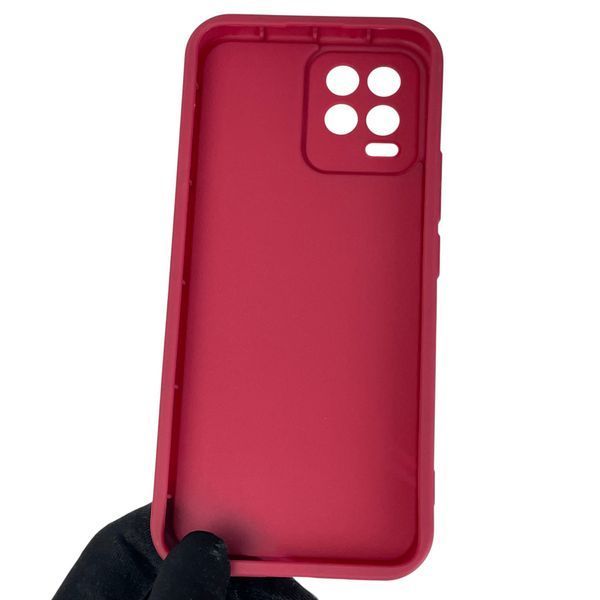 Чехол силиконовый Soft Touch с 3D принтом для Realme 8 бордовый (Полная защита камеры) 0044410 фото