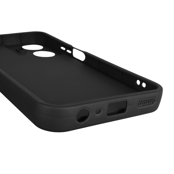Чохол силіконовий Soft Touch з 3D принтом жіночим для Realme C55 чорний (Повний захист камери) 0042592 фото