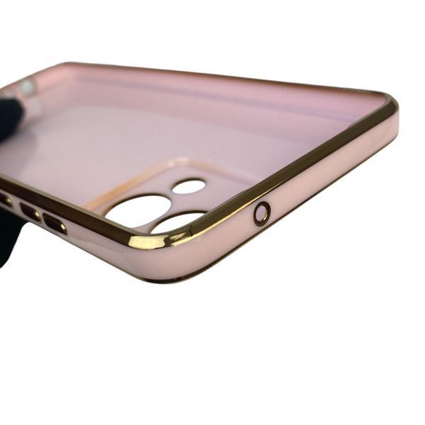 Чохол для Motorola Moto G84 (PAYM0011RS) з кільцем MagSafe із золотою окантовкою на моторола мото г84 пудровий gs1 0022169 фото