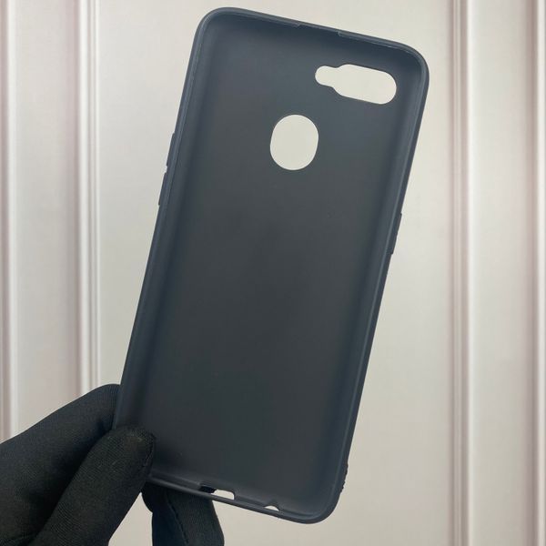 Чехол для OPPO A5s однотонный матовый силиконовый на оппо а5с чёрный 0000166 фото