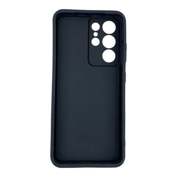 Чехол силиконовый Soft Touch с 3D принтом для Samsung Galaxy S21 Ultra черный (Полная защита камеры) 0057687 фото