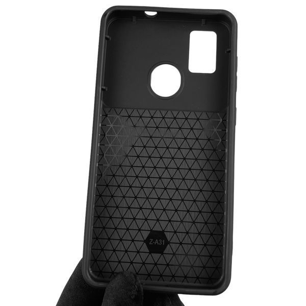 Чохол для ZTE Blade A31 броньований із кільцем зі шторкою на камеру на зті блейд а31 чорний 0004197 фото
