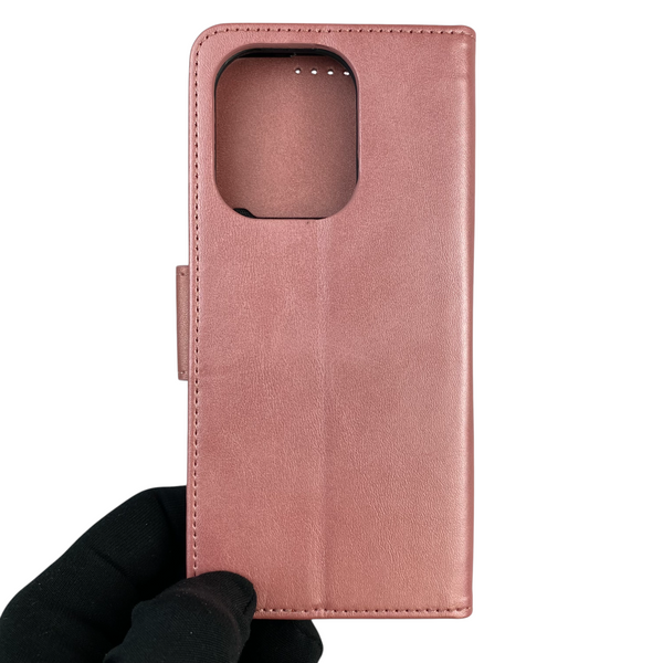 Чехол-книжка для телефона Xiaomi POCO M6 4G кожанная с магнитной застежкой на сяомі поко м6 4г розовая 0025582 фото