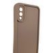Чехол силиконовый Soft Touch для Samsung Galaxy A02 коричневый (Полная защита камеры) 0053939 фото 3