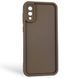 Чехол силиконовый Soft Touch для Samsung Galaxy A02 коричневый (Полная защита камеры) 0053939 фото 1