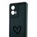 Чехол силиконовый Soft Touch с 3D принтом Сердце для Xiaomi Poco C75 черный (Полная защита камеры) 0071764 фото 4