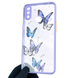 Чехол для Samsung Galaxy A10s (SM-A107F) с блёстками с бабочками на самсунг а10с сиреневый 0037604 фото 1