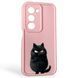 Чехол силиконовый Soft Touch с 3D принтом злой котик для Xiaomi Redmi 15 5G Global розовый (Полная защита камеры) 0047047 фото 1