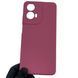 Чехол для Motorola Moto G04s силиконовый с микрофиброй нескользящий на моторола г04с бордовый 0031747 фото 1