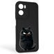 Чохол силіконовий Soft Touch з 3D принтом злого кота для Motorola G05 чорний (Повний захист камери) 0046937 фото 1
