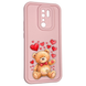 Чохол силіконовий оригінальний Soft Touch з 3D принтом милий ведмедик для Xiaomi Redmi 9 рожевий (Повний захист камери) 0043712 фото 1