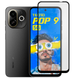 Защитное стекло 6D OG для телефона Tecno Pop 9 полноэкранное противоударное на техно поп 9 черное 0013942 фото 1