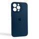 Чохол Silicone Case для Apple iPhone 15 Pro Max темно-синій (soft touch, кільця камери, мікрофібра) 0073814 фото 1