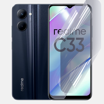 Плівка гідрогелева для Realme C33 2023 глянсова протиударна на реалмі с33 2023 прозора 0033945 фото