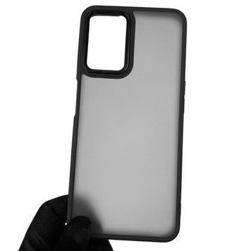 Чехол для OPPO A36 противоударный матовый полупрозрачный с высокими бортами на оппо а36 чёрный 0002369 фото