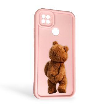 Чехол силиконовый оригинальный Soft Touch с 3D принтом смешного теда мишки для Xiaomi Redmi 10A розовый (Полная защита камеры) 0048930 фото