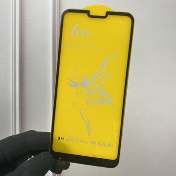 Захисне скло 6D OG для телефона Xiaomi Redmi 6 Pro протиударне повноекранне на сяомі редмі 6 про чорне 0000669 фото