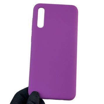 Чехол для Samsung Galaxy A30s (SM-A307F) силиконовый с микрофиброй нескользящий на самсунг а30с фиолетовый 0031905 фото