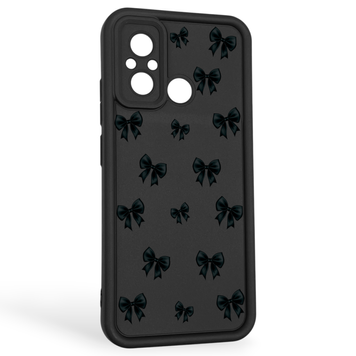 Чехол силиконовый Soft Touch с 3D принтом для Xiaomi Poco C55 черный (Полная защита камеры) 0040696 фото