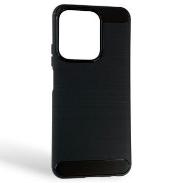 Чехол для телефона Xiaomi Redmi 15C 4G карбоновый противоударный с высокими бортами черный 0052330 фото