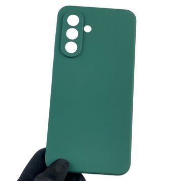 Чохол для Samsung Galaxy A56 (SM-A566B) силіконовий з мікрофіброю нековзний на самсунг а56 зелений 0032100 фото