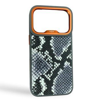 Чохол Kajsa Glamorous Leather Snake для iPhone 17 Pro різнокольоровий Mix (MagSafe, металеве кільце камери, преміум) 0062002 фото