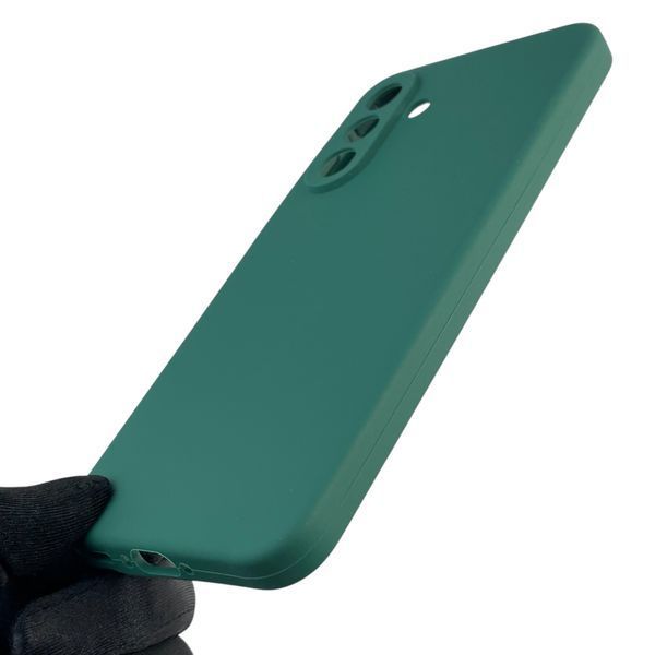 Чехол для Samsung Galaxy A56 (SM-A566B) силиконовый с микрофиброй нескользящий на самсунг а56 зеленый 0032100 фото