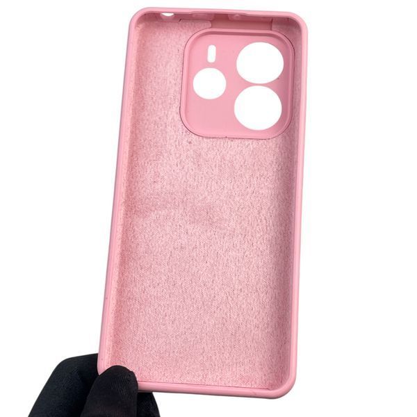 Чохол для Xiaomi Redmi Note 14 5G силіконовий з мікрофіброю нековзний на сяомі редмі нот 14 5г рожевий 0032754 фото