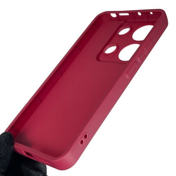 Чехол силиконовый Soft Touch с 3D принтом мема сибу для Xiaomi Redmi Note 13 Pro 4G бордовый (Полная защита камеры) 0048162 фото