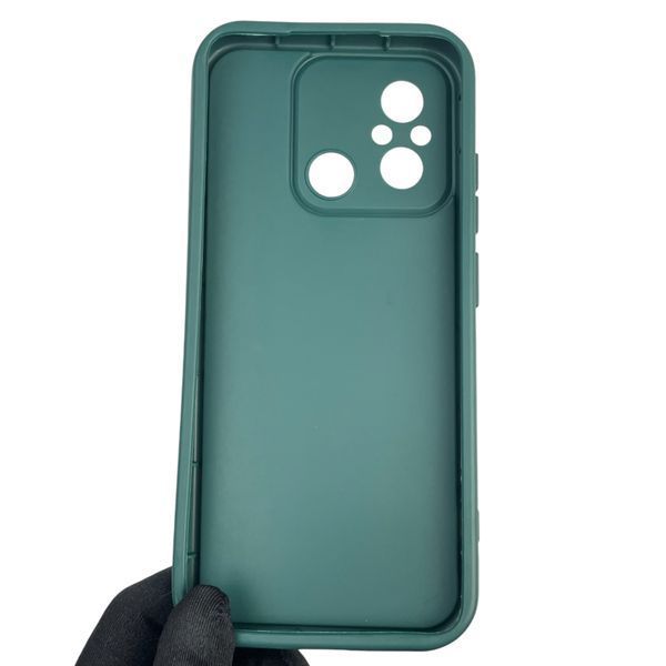 Чохол силіконовий оригінальний Soft Touch з 3D принтом злого кота для Xiaomi Redmi 12C темно-зелений (Повний захист камери) 0046658 фото
