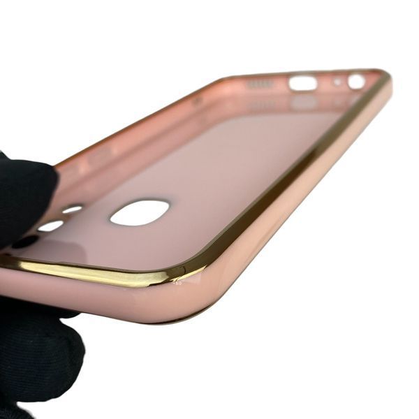 Чехол для Vivo Y11 с кольцом-подставкой с золотой окантовкой на виво у11 пудровый gs1 0020737 фото