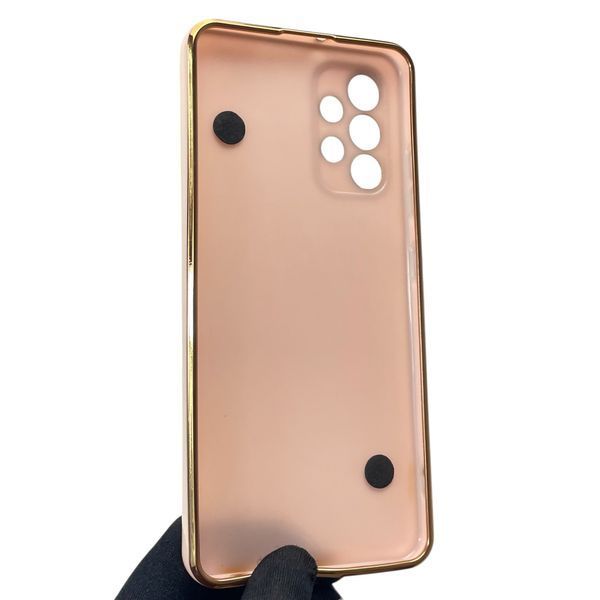 Чехол для телефона Samsung Galaxy A32 4G (SM-A325F) женский с ремешком и украшениями и золотой окантовкой на самсунг а32 4г пудровый gs1 0016226 фото
