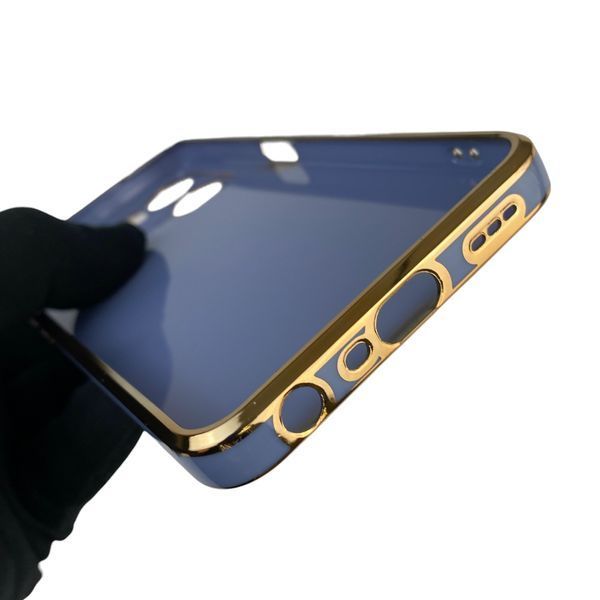 Чохол для OPPO A57 (4G) з кільцем-підставкою із золотою окантовкою на оппо а57 синій gs1 0021006 фото