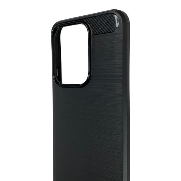 Чохол для телефона Xiaomi Redmi 15C 4G карбоновий протиударний з високими бортами чорний 0052330 фото