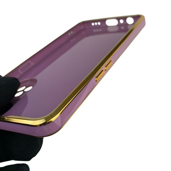 Чехол для OPPO Reno 8T 4G с кольцом-подставкой с золотой окантовкой на оппо рено 8т черничный gs1 0020481 фото