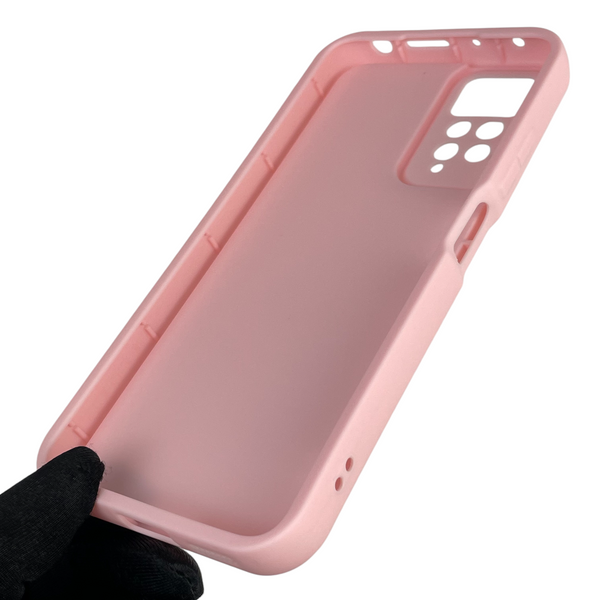 Чохол силіконовий оригінальний Soft Touch з 3D принтом милий ведмедик для Xiaomi Redmi Note 11 Pro рожевий (Повний захист камери) 0043811 фото
