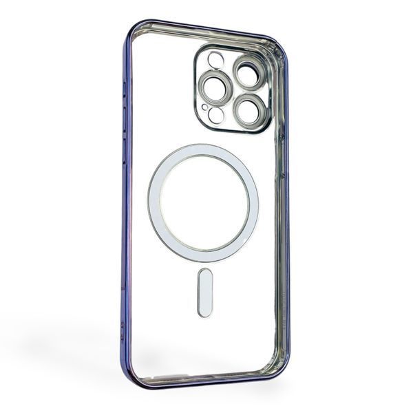 Чехол для Apple iPhone 15 Pro Max с линзами на камере с MagSafe на айфон 15 про макс сиреневый 0034404 фото