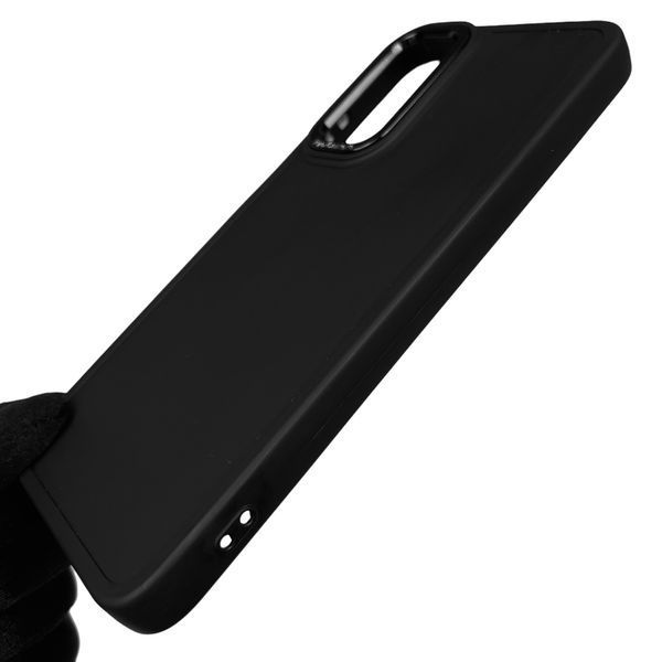 Чехол для Xiaomi Redmi Note 11 4G матовый с высокими бортами с микрофиброй на сяоми редми нот 11 чёрный 0002258 фото