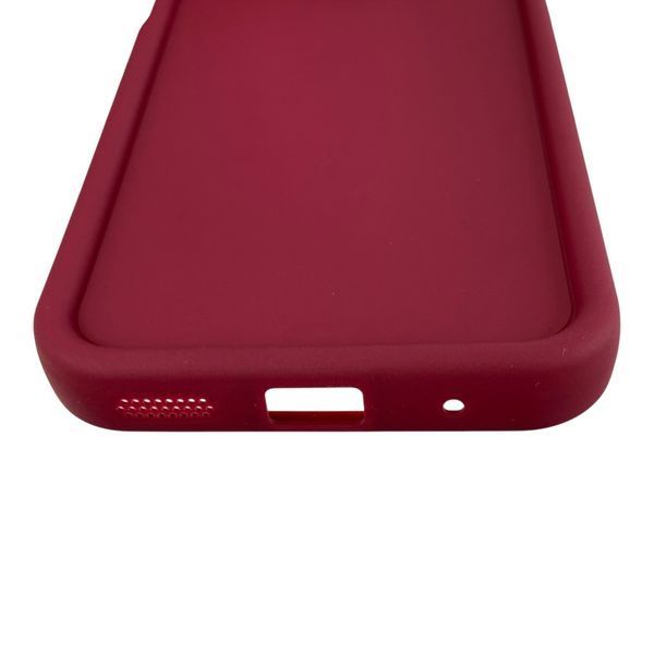 Чехол силиконовый Soft Touch для Motorola G15 бордовый (Полная защита камеры) 0054395 фото