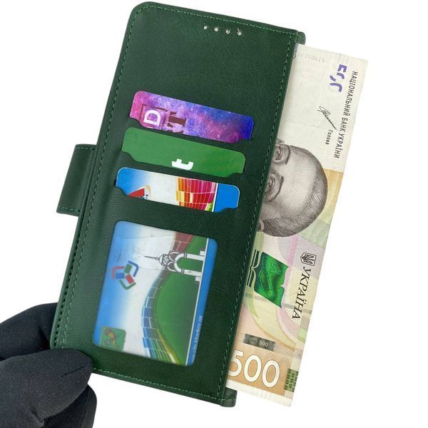Чохол-книжка для телефона Tecno Spark 7 Go (KF6m) шкіряна з магнитною застібкою на техно спарк 7 го зелена 0025528 фото