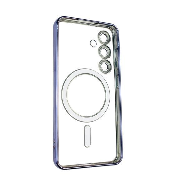 Чехол для Samsung Galaxy S25 (SM-S931B) с линзами на камере с MagSafe на самсунг с25 сиреневый 0034562 фото