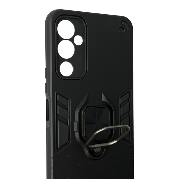 Чехол для телефона Tecno Pova 4 (LG7n) бронированный с магнитным кольцом и защитой камеры черный 0051195 фото