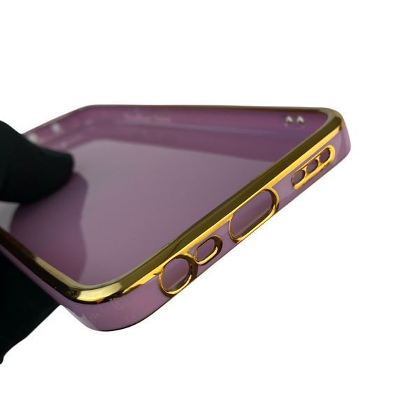 Чохол для Xiaomi Redmi 9 з кільцем MagSafe із золотою окантовкою на сяомі редмі 9 чорничний gs1 0021696 фото