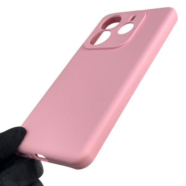Чохол для Xiaomi Redmi Note 14 5G силіконовий з мікрофіброю нековзний на сяомі редмі нот 14 5г рожевий 0032754 фото