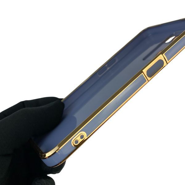 Чохол для OPPO A57 (4G) з кільцем-підставкою із золотою окантовкою на оппо а57 синій gs1 0021006 фото