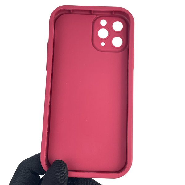 Чохол силіконовий оригінальний Soft Touch з 3D принтом милий ведмедик для Apple iPhone 11 Pro бордовий (Повний захист камери) 0043186 фото