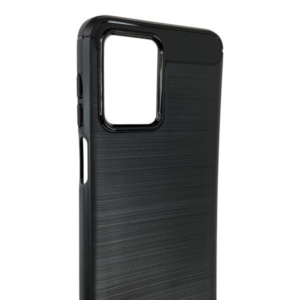 Чехол для телефона Motorola Moto G54 (PB0W0007RS) карбоновый противоударный с высокими бортами черный 0051908 фото